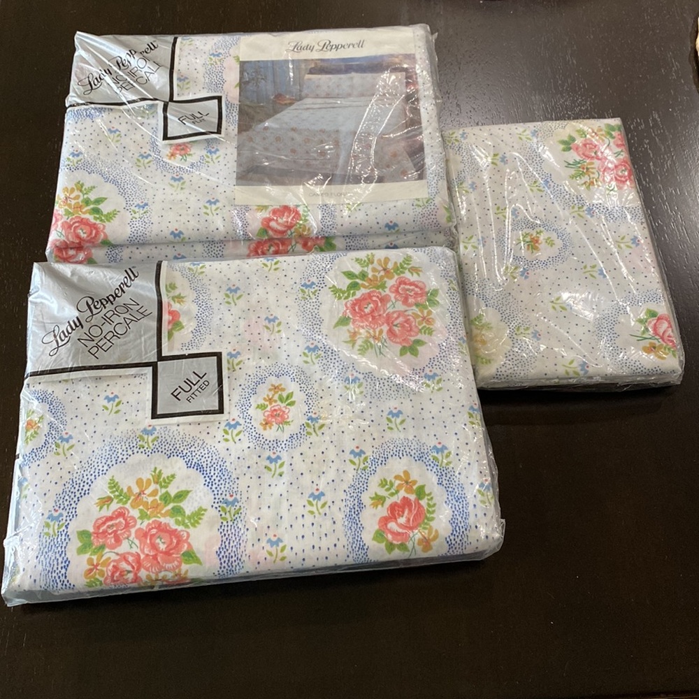 RARE Lady Pepperell Full Cameo Rose Full NIP Cottagecore Sheet Set!